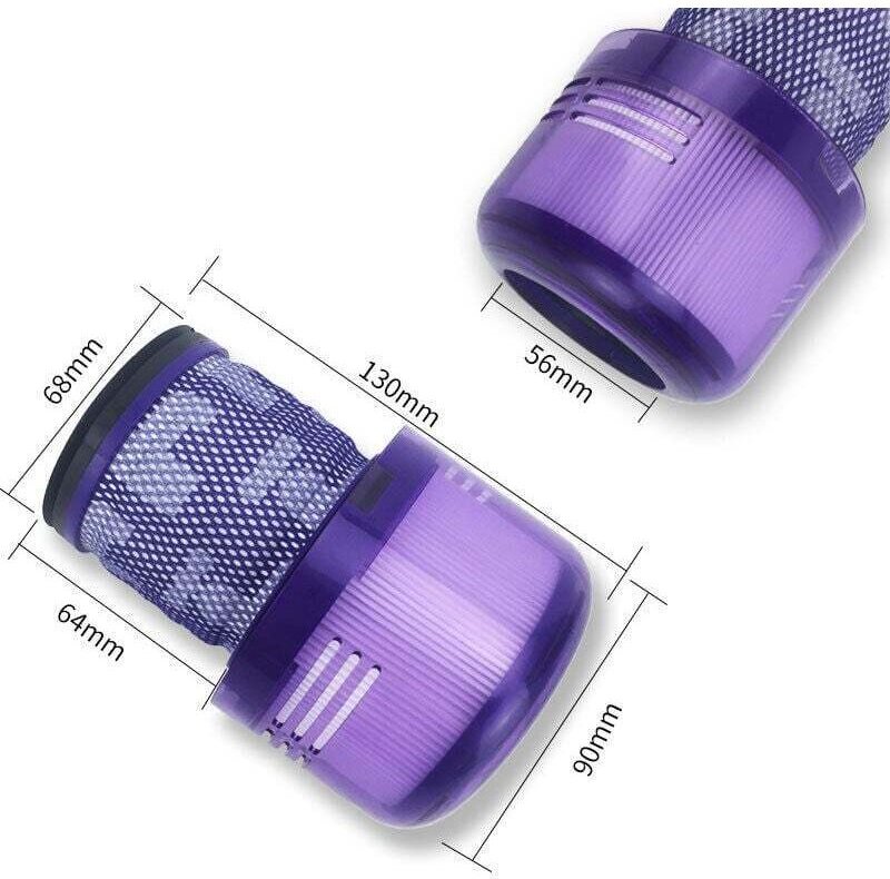 Packung mit 2 Hochleistungsfiltern für Staubsauger der Serien V11, SV14 und V15 (970013-02)