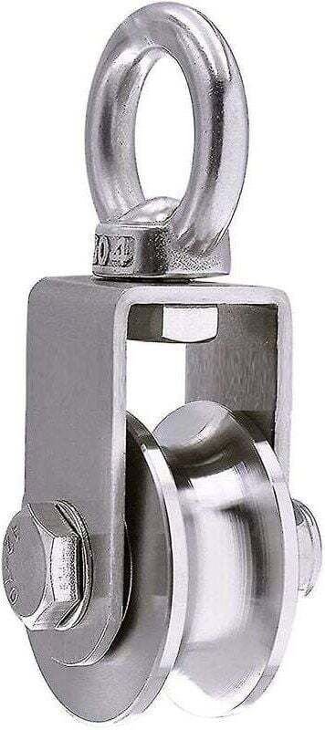 500 kg Heberolle mit 2 Lagern, Seilrolle, 48 mm Rolle, 201 Hebering, 48 Rad, U-Nut