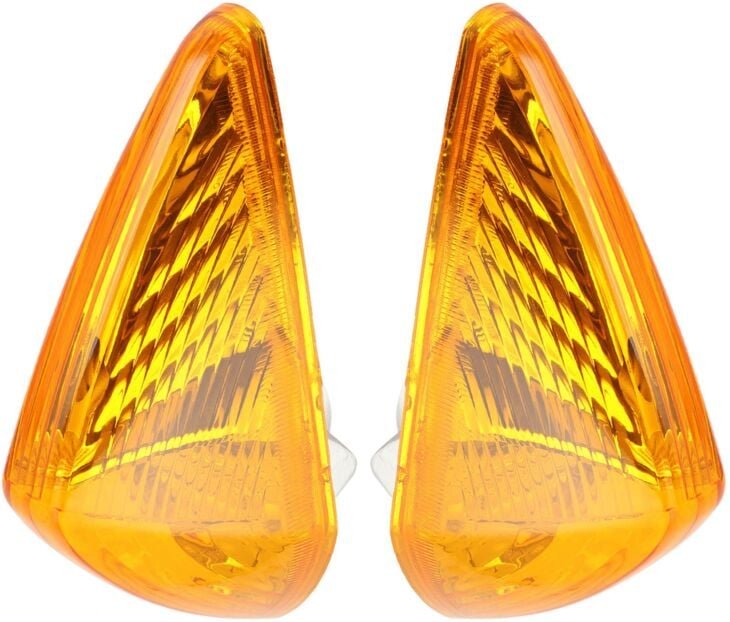 Tlily - Motorrad Wenden Signal Blinker Kontrolle Leuchte für VFR800 vfr 800 1998-2001 Orange Lens