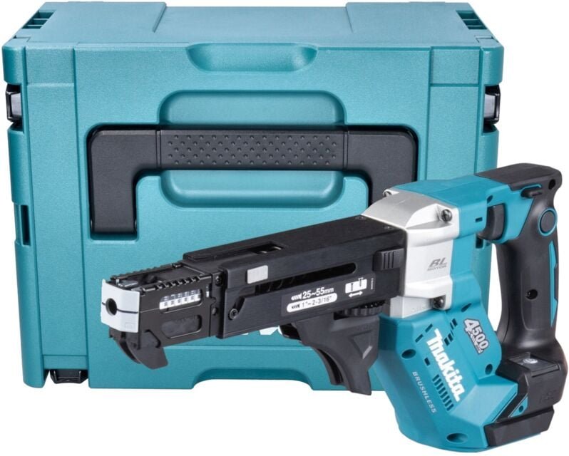 Dfr 552 zj Akku Magazinschrauber 18 v 25 - 55 mm Brushless + Makpac - ohne Akku, ohne Ladegerät - Makita