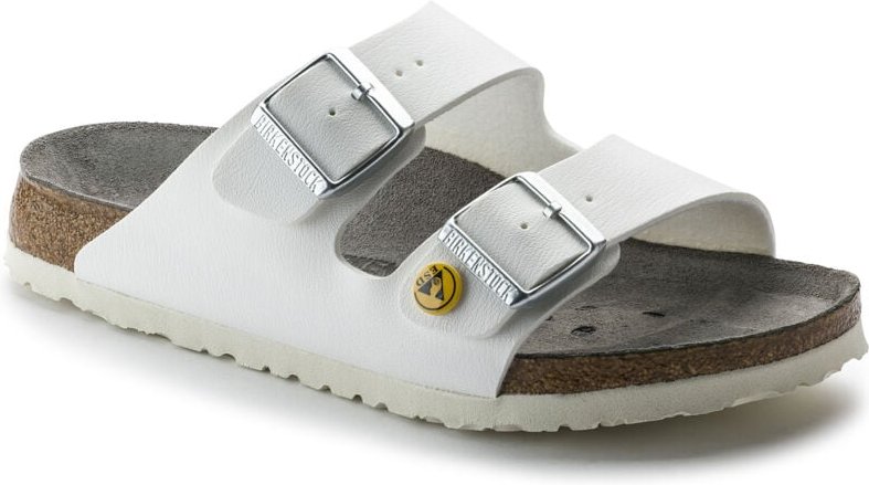 BIRKENSTOCK Arizona ESD Sandalen weiß schmal 47