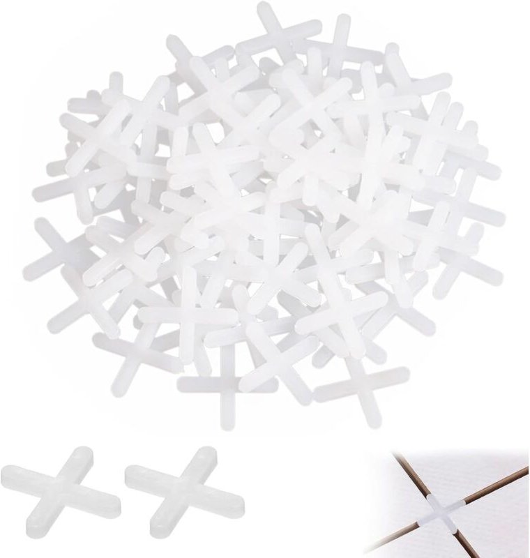CCYKXA 500 Fliesenkreuze, 3 mm weiße Fliesenkreuze, Fliesenkreuze, Fliesenkreuze für Wand- und Bodenfliesen