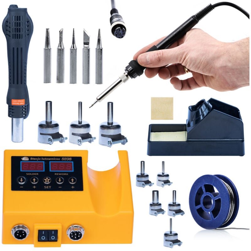 Rosfix Orange Husky OH660 – Lötstation 2-in-1 660W, LED-Displays, Stanze 22mm Löten & Kunststoffschweißen Lötstation für...