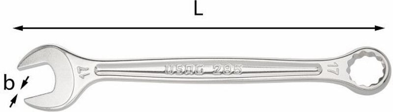 Usag U02850728 Kombinationsschlüssel mit 35-mm-Polygonmaul Länge 430 mm