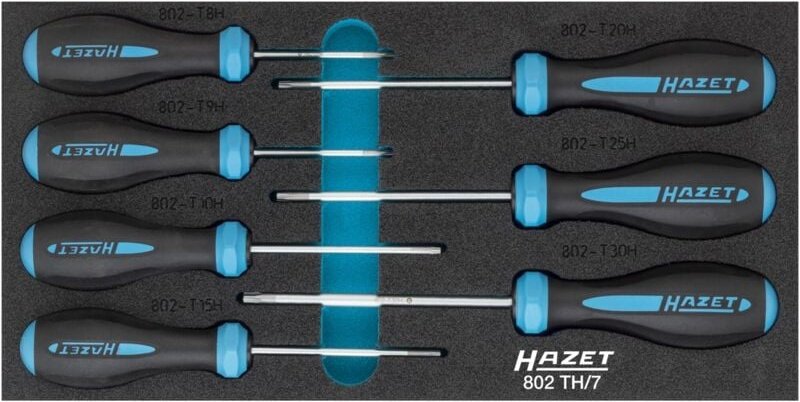 Schraubendreher Satz HEXAnamic, Tamper Resistant torx Profil, T8H - T30H, Anzahl Werkzeuge: 7 - Hazet