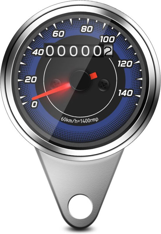 Akozon Motorrad-Kilometerzähler, Motorrad-Tachometer KM/H, Universal-Tachometer.