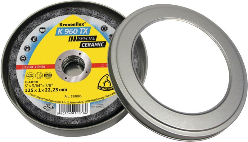 Klingspor - k 960 tx Trennscheiben, Keramik 125 x 1 x 22,23 mm gerade 10 Stk