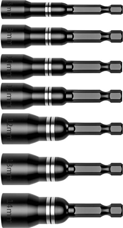 Steckschlüssel-Bit für Bohrmaschinen mit Sechskantschaft – Verstellbarer Schraubenschlüsseladapter – Sechskantzubehör 6 ...