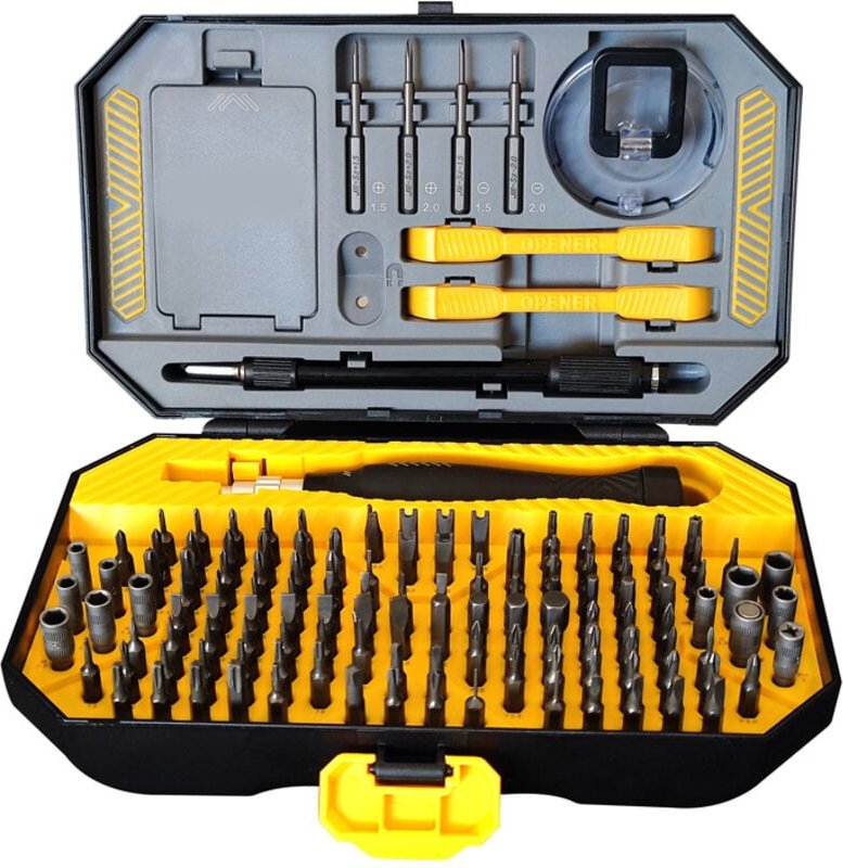 Kleines Schraubendreher-Set, 145-in-1, Präzisions-Magnet-Schraubendreher-Bit-Set mit Pinzette, Schlitz, Kreuzschlitz, Pe...