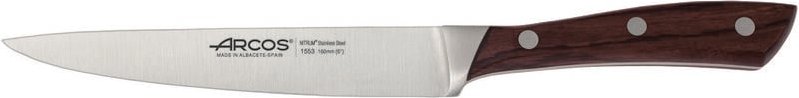Küchenmesser Arcos Natura 155310 in Nitrum Stahl, Mango in Palisander und 16 cm Klinge im Koffer.