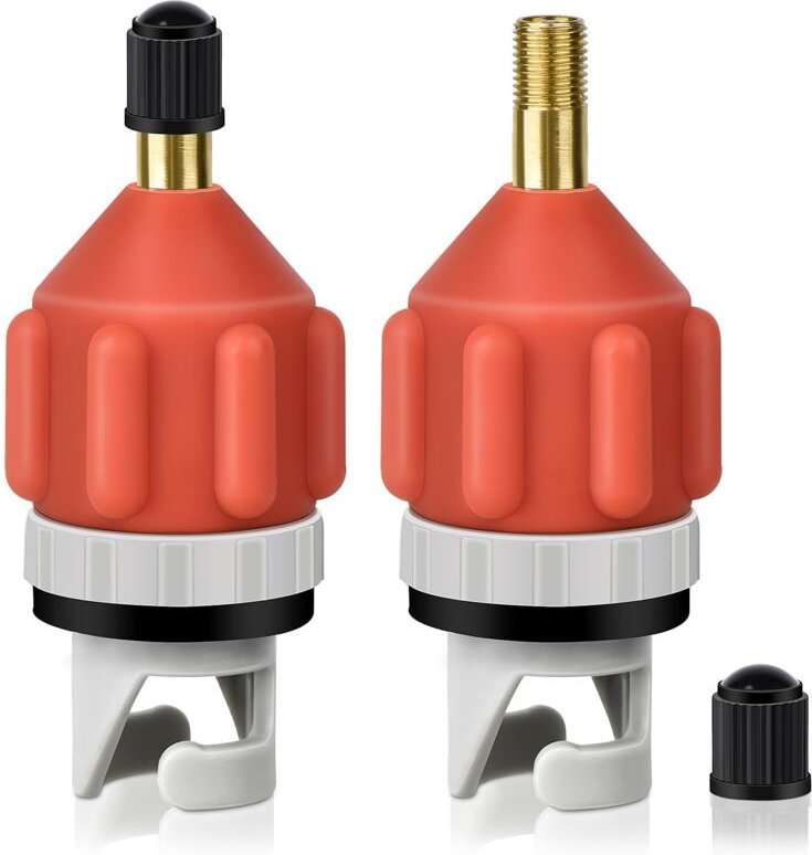 2-teiliges Set, Paddleboard-Aufblasadapter, leistungsstarker Luftventiladapter für Schlauchboote, hochwertiges Kajakzube...