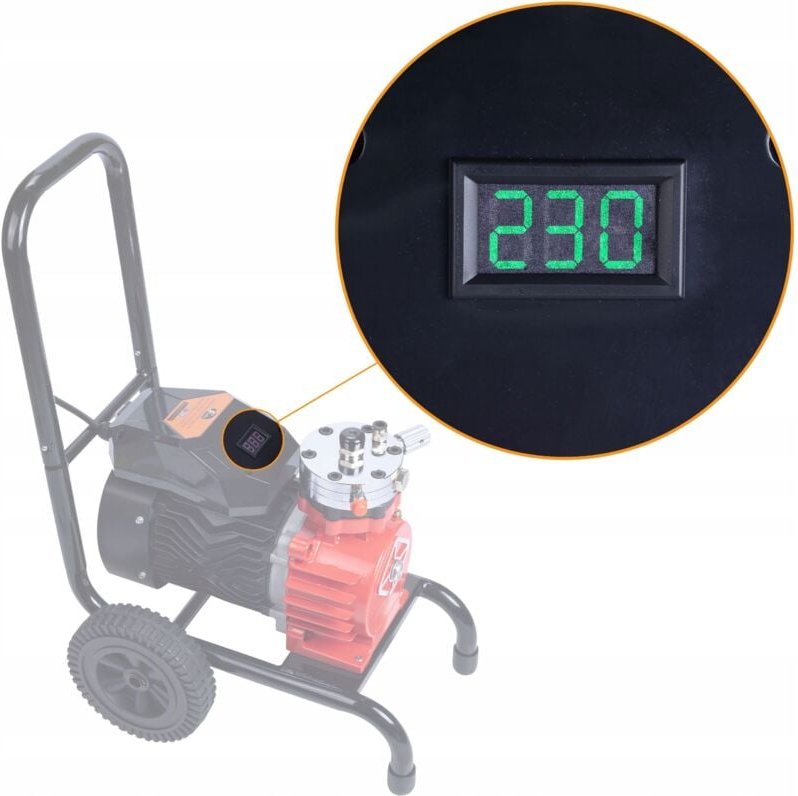 Rosfix LCD-Anzeige RSS05 – Digitales Display für Farbspritzgerät Red Strong Storm 1100 Spannungskontrolle Werksmontage Z...