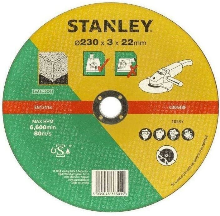 Stanley - trennscheibe fÜr stein und metall 230x3,4 sta32090-qz