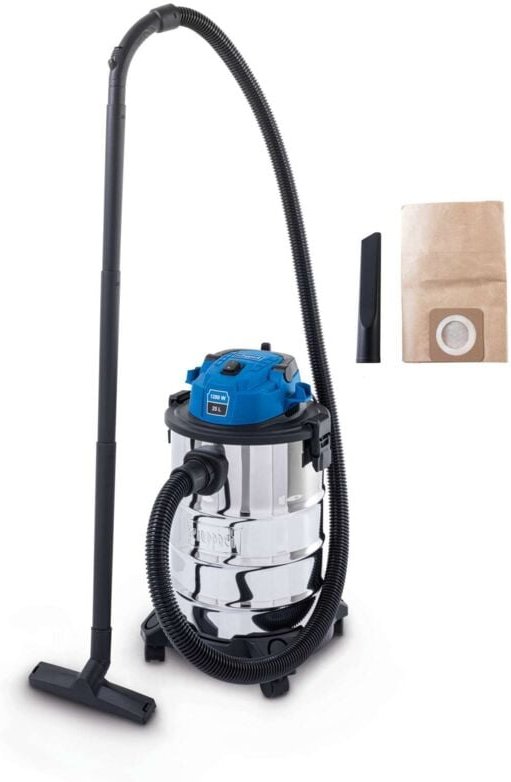 Staubsauger Nass- und Trockensauger Edelstahl 1200w 25l Scheppach vc25