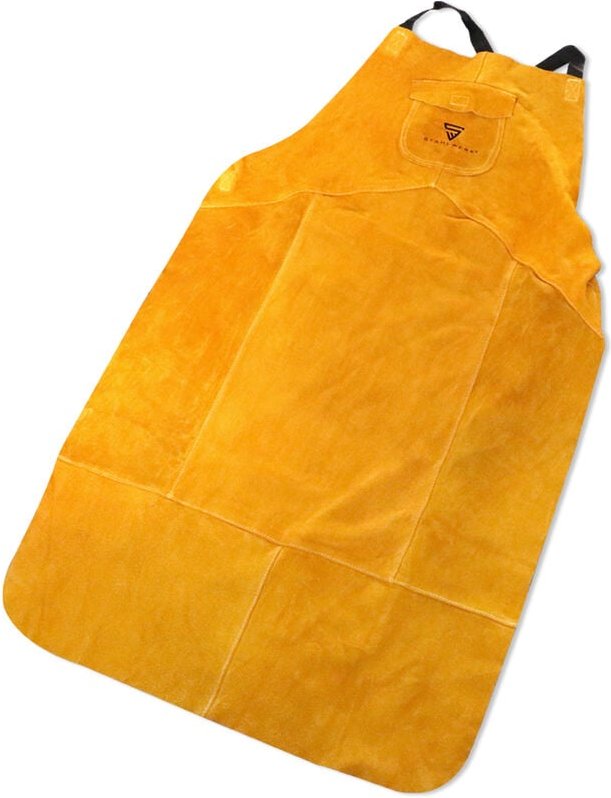 STAHLWERK Schweißerschürze aus robustem Echtleder hitze- und feuerbeständig