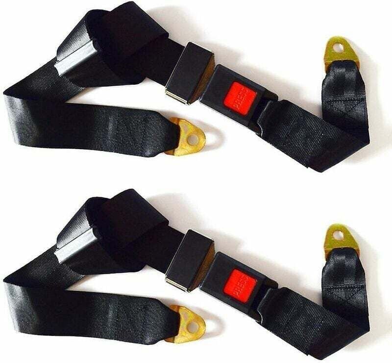 CHOYCLIT 2 Stück Universal-Sicherheitsgurte fürs Auto, verstellbar, 2-Punkt-Sicherheitsgurt, verstellbar, Einzel- und Do...