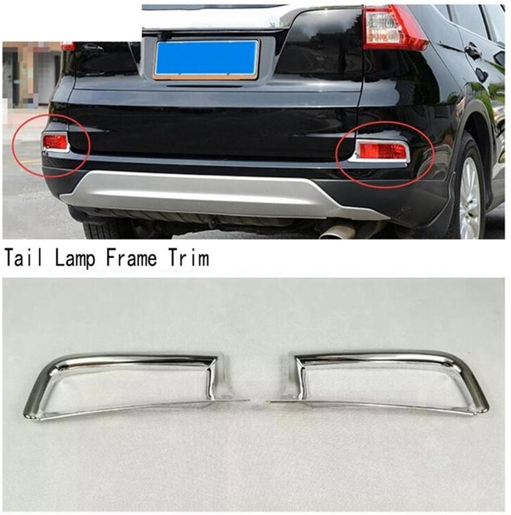 Tlily - Chrom-Rahmenabdeckung für Nebelscheinwerfer Hinten -v 2015 2016