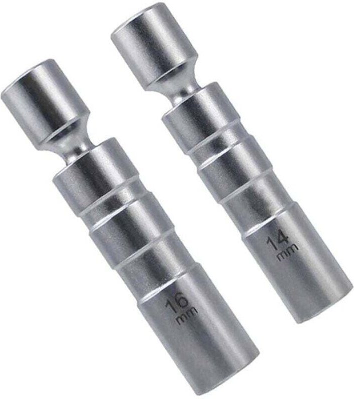 14-mm-Zündkerzensteckschlüssel / 16-mm-Zündkerzenschlüssel, 2-teiliges Zündkerzenschlüssel-Set, Kfz-Spezialwerkzeug, 12-...