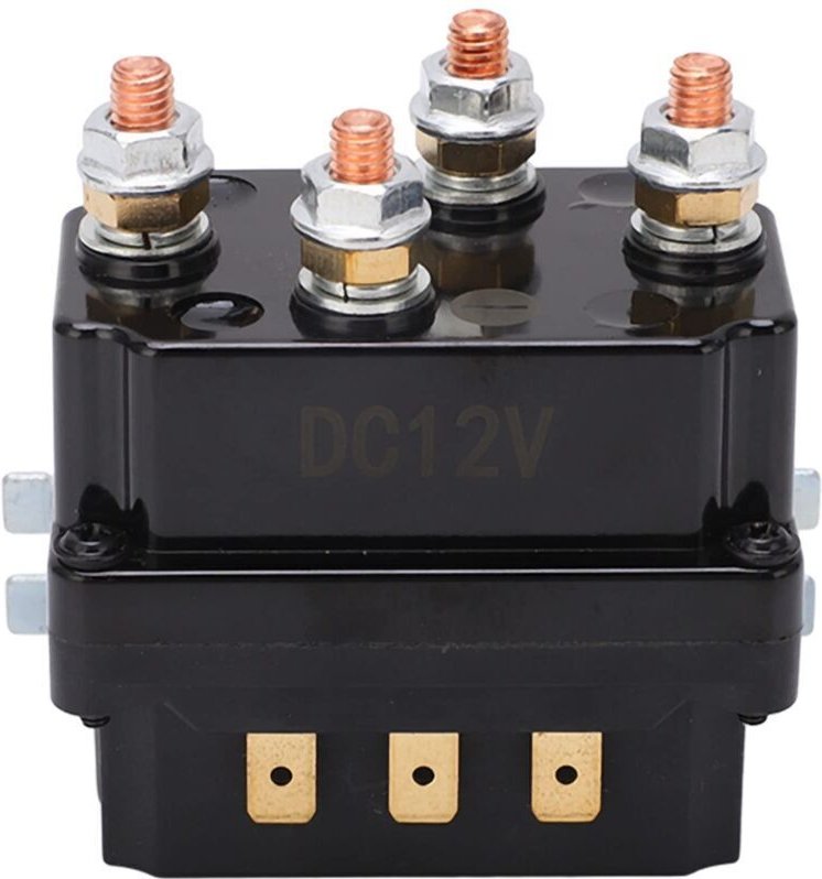 Vtizikl Relais de Treuil électrique étanche 250A pour Véhicule Hors Route 12V Laiton ABS intégré