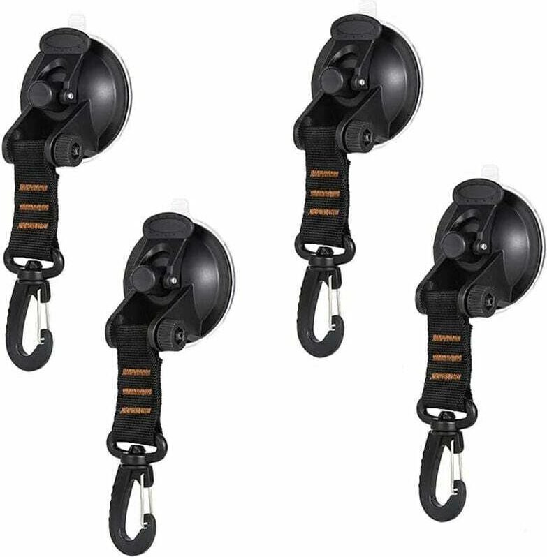 Saugnapf, 4-teiliger Saugnapfanker, Anker-Saugnäpfe, Hochleistungs-Saugnapfanker mit Befestigungshaken, Saugnapf-Montage...