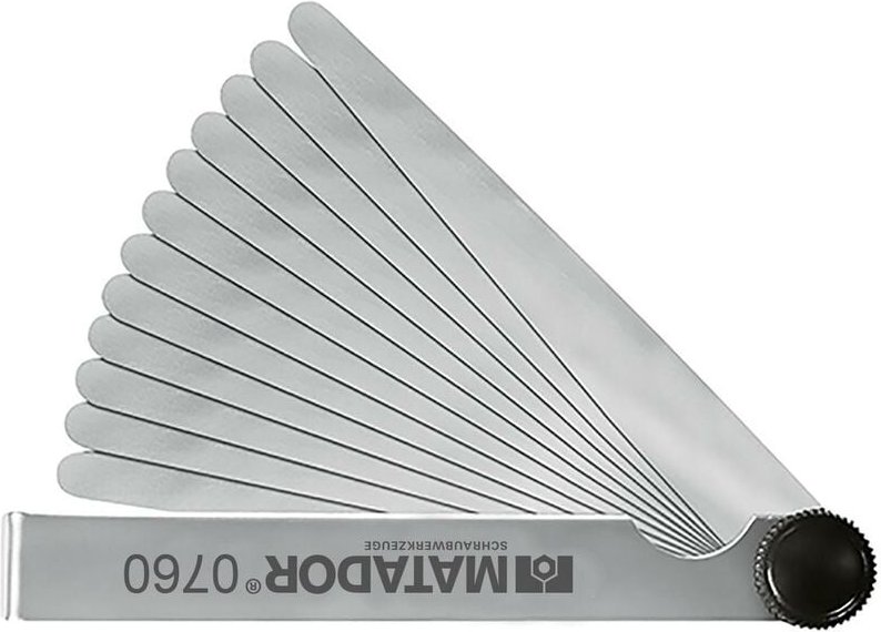 Fühlerlehren, 100 mm Blatt, 13-tlg., 2-35 m