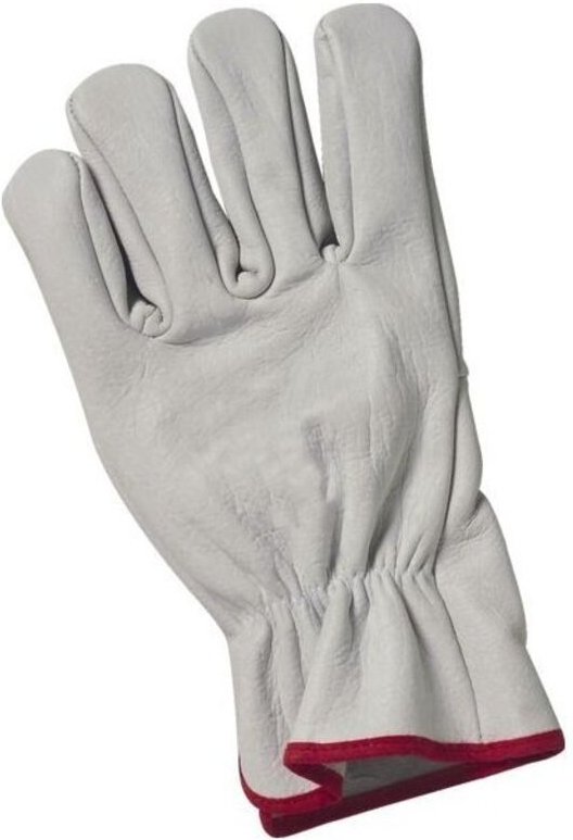 Handschuh Ganz Blumen aus Rindfleisch Elastischer Bund auf Reiter - Größe 10