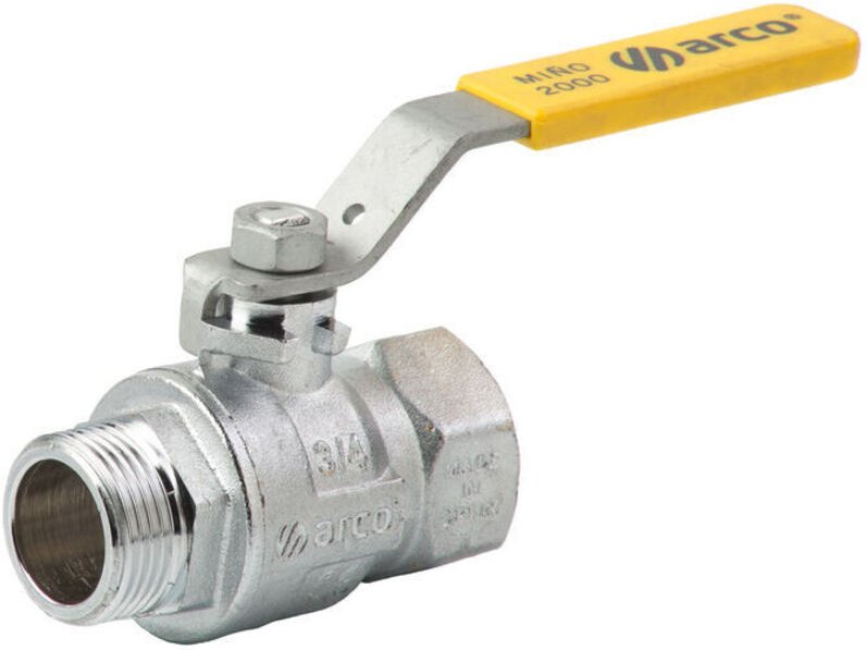 ARCO MINO Gaskugelhahn mit Hebel, Innen- und Außengewinde, GW GZ 1/2" x 1/2" M1127CR