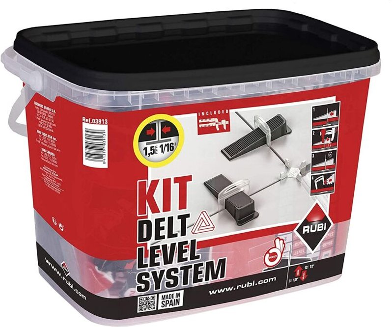 Rubi Delta Level System Flansch 3–12 x 0,5 mm, Beutel mit 400 Einheiten