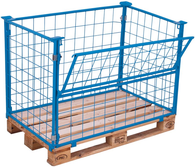 VAROfit Palettenaufsatz Typ 64 aus Stahl 1200x1000mm Maße, 1000mm Höhe Anthrazitgrau RAL 75016