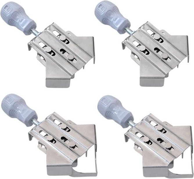 4 stücke Verbesserte 90 Grad Feste Foto Rahmen Clip Edelstahl Rechtwinklig Clamp Holzbearbeitung Spleißen Schnell