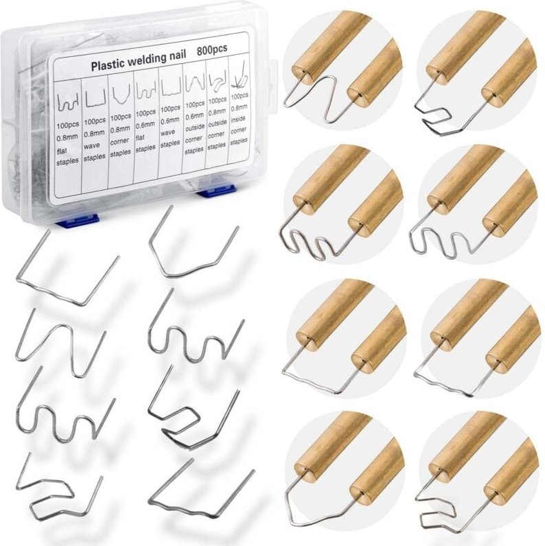 Heftklammern set fur ein kunststoffschweigerat 800 tlg