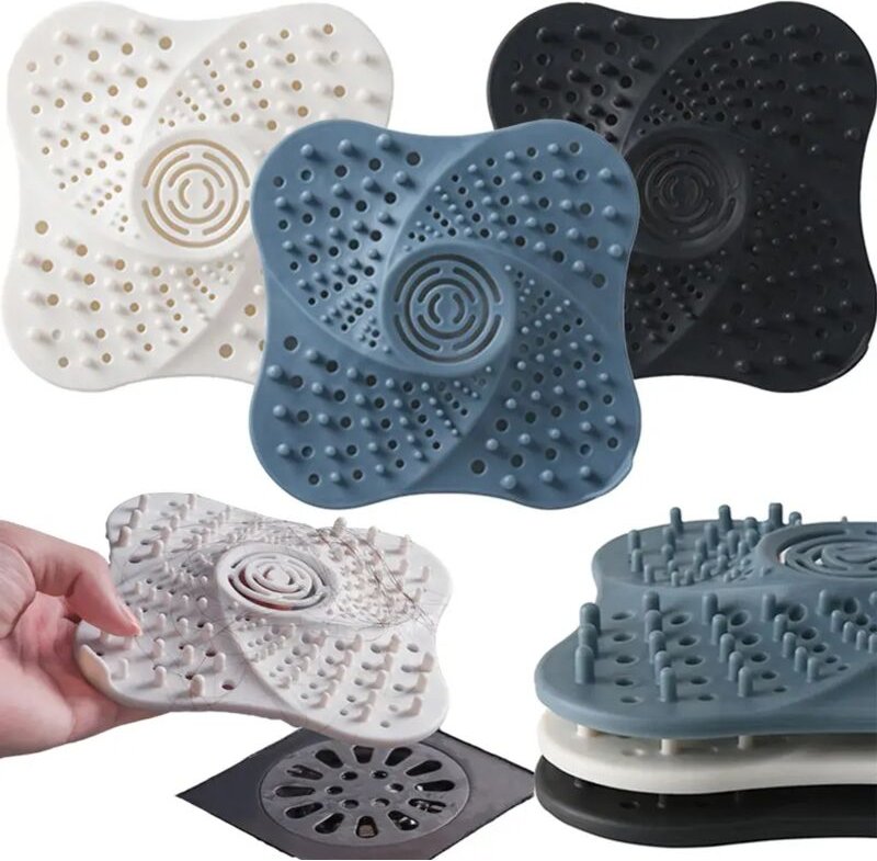 Universeller Silikon-Abflusssieb, Haarfänger für Dusche und Küche