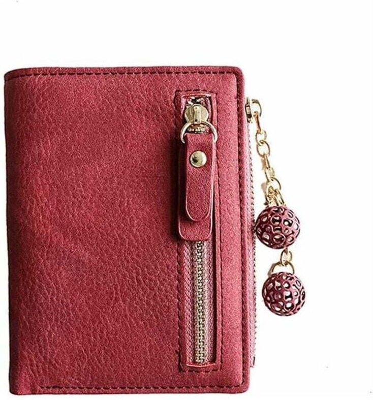 Mini-Geldbörse mit Reißverschluss für Damen (Rot) - Fei Yu