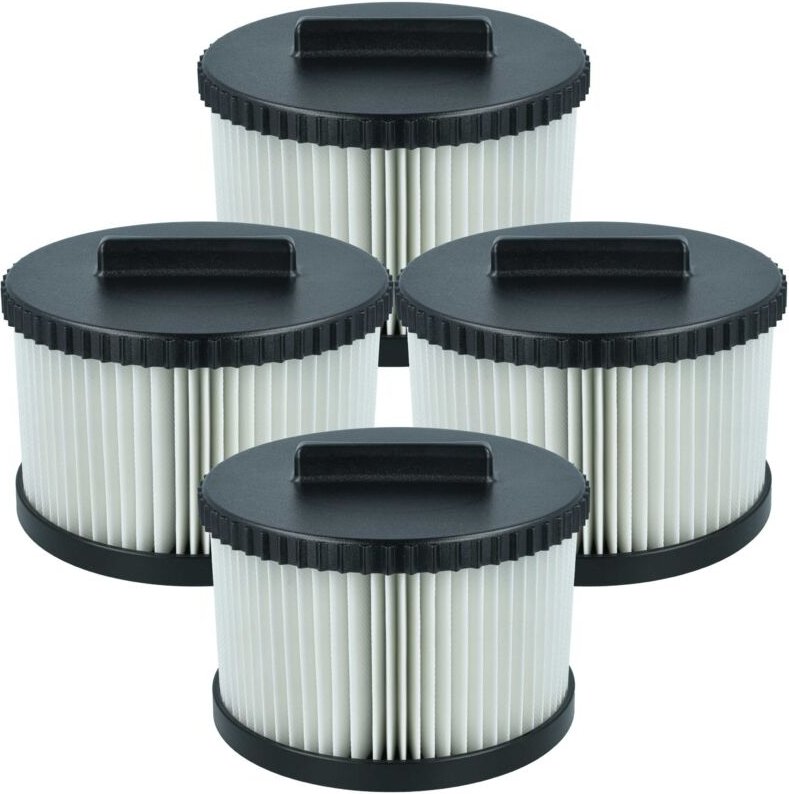 vhbw 4x Staubsaugerfilter kompatibel mit Dewalt DWV9340-XJ Staubsauger - HEPA-Filter Schwarz Weiß