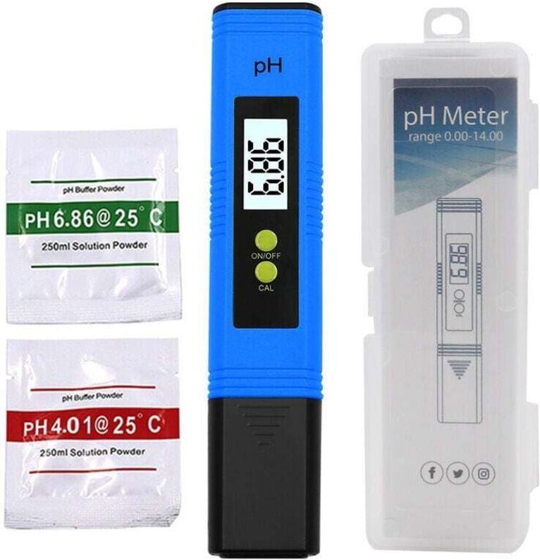 Digitales pH-Meter, LCD-Digital-Wasserqualitätstester, 0,01 pH-Genauigkeit, Messbereich für 0-14 pH, für Trinkwasser, Aq...