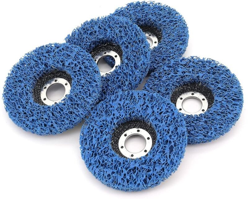 5 Stück Reinigungsscheibe Rostlöser Reinigungsschleifscheiben Lila CSD Scheibe für Metallwinkelschleifer Rostlöser Polie...
