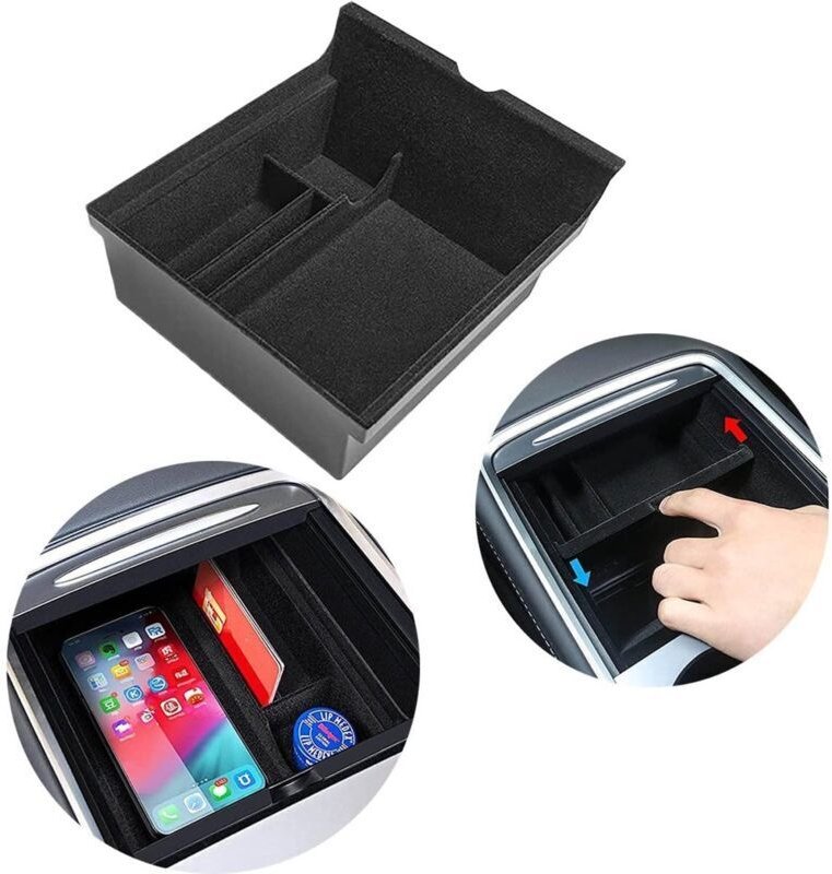 Organizer für die Mittelkonsole, kompatibel mit Zubehör für Tesla Model 3 und Tesla Model Y (Versionen 2021, 2022 und 20...