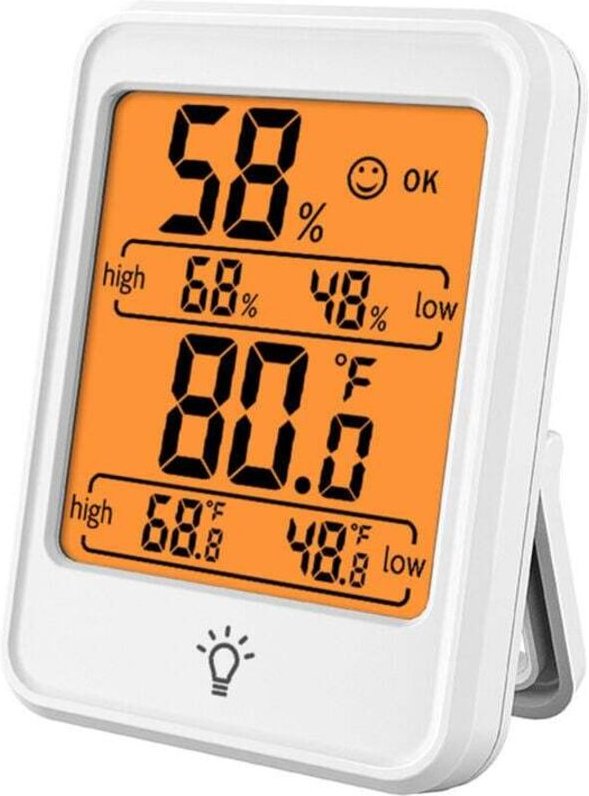 Neues digitales elektronisches Thermometer-Hygrometer für den Innenbereich, englische Version, neutrales Modell MC41 wei...