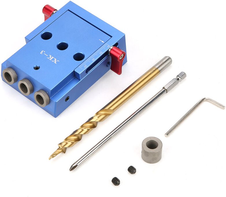 Eosnow Taschenloch-Bohrset, Schrägführung, 100 x 69 x 38 mm, Holzbearbeitung, professionelle Holzbearbeitung, Heimwerker...