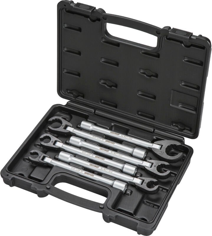 Gedore KL-4077-10 K Offener Gelenk-Ringschlüsselsa tz, 150 mm