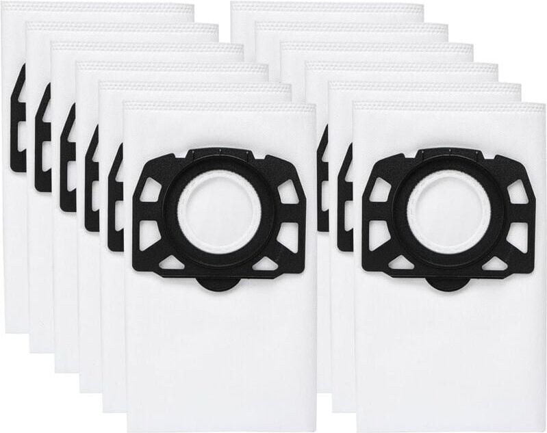 12 Stück kfi 487 Filterbeutel Staubsaugerbeutel Zubehör für Kärcher WD4,WD5,WD6,MV4,MV5,MV6,WD4.000 ... WD5.999,2.863-00...