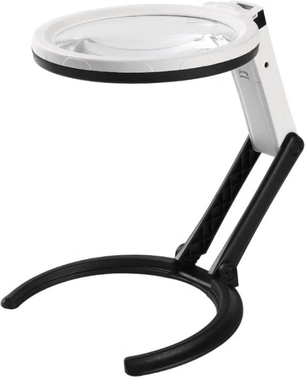 Bluedeer - Lupen Glas Tischlampe,10X/20X Faltbare Lupenlampe,USB-Betrieben,mit 10 LED-Lichtern,Zum Lesen für Hobbys Schm...