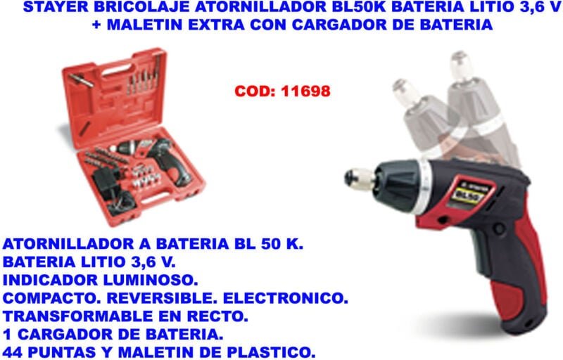 Stayer DIY 3,6-V-Lithiumbatterie-Schraubendreher mit abnehmbarem Gehäuse