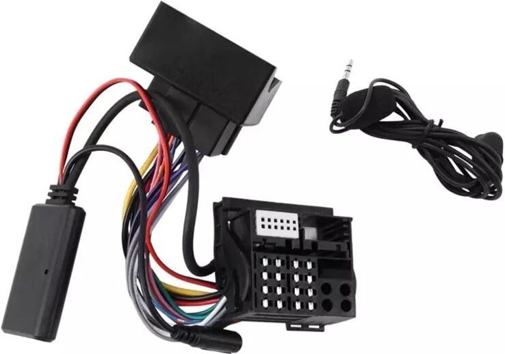 Auto Stereo Bluetooth Musik AUX Kabel Adapter Freisprecheinrichtung Harness Kit für BMW E60 E63 E90 E91, Schwarz Praktis...