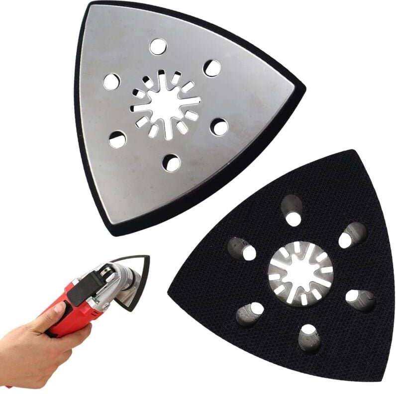 2 Stück 93 mm Schleifpad, Feinschleifpad, Multifunktionswerkzeug, Dreieckschleifpad