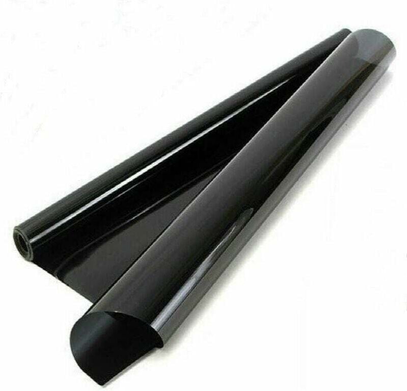 Tönungsfolie für Autofenster, sehr dunkle schwarze Folie, 15 % (300 x 50 cm)