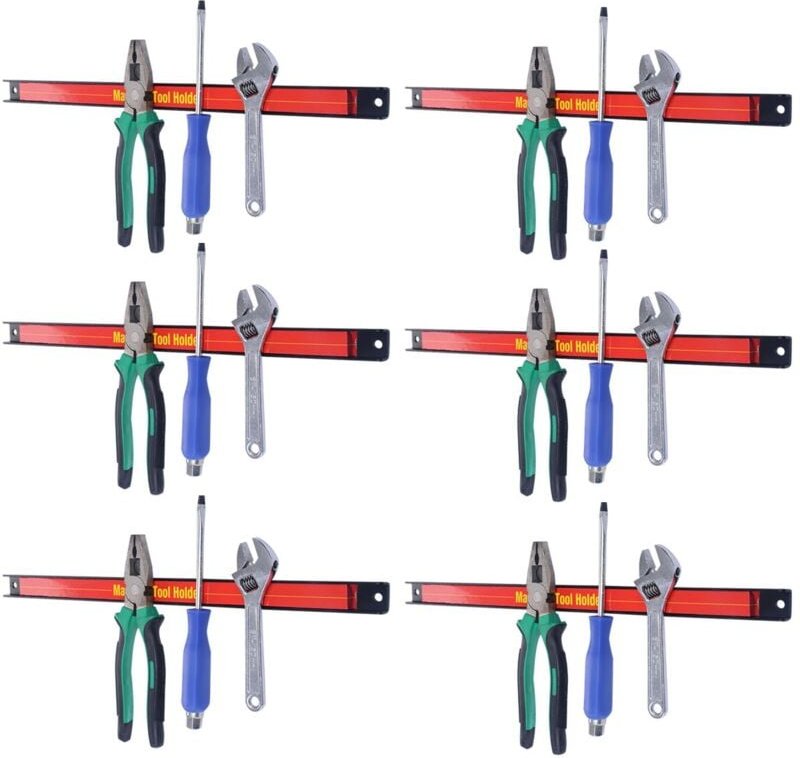 COSTWAY 6 x Magnetleiste Werkzeugleiste Magnet Werkzeughalter Werkzeug Halterung 46cm