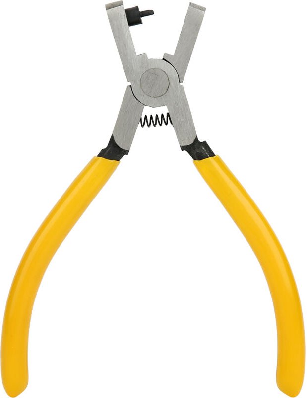 Zange zum Durchstechen von Armbandgliedern, gelbe Zange, Ösenarmband aus Leder zum Durchstechen von Uhrenarmbändern, Pap...