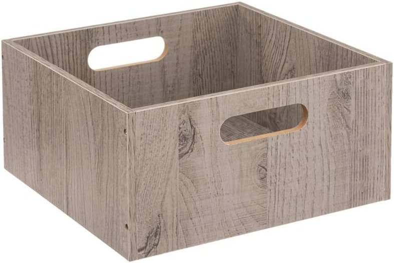 Regalbox 31x15cm Holz grau