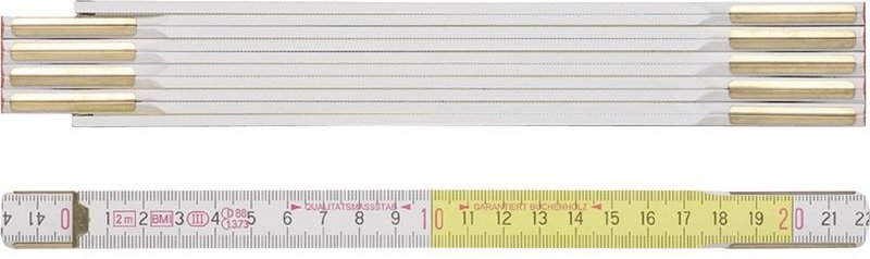 Gliedermaßstab 9143 Länge 3 m Breite 16 mm mm/cm eg iii Buche weiß-gelb